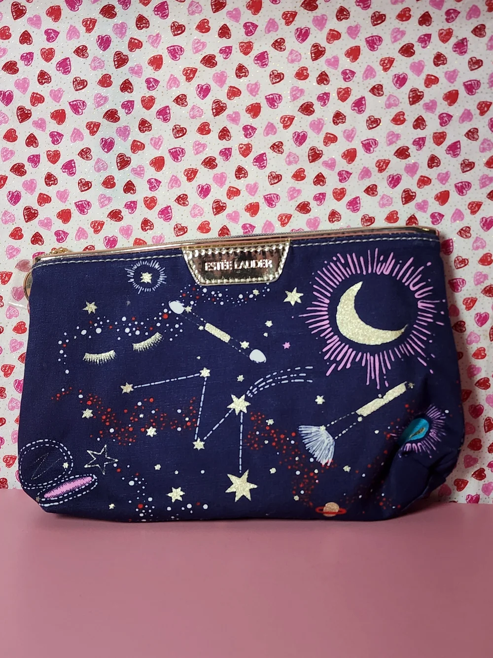 Celestial Navy Cosmetic Pouch - Estee Lauder